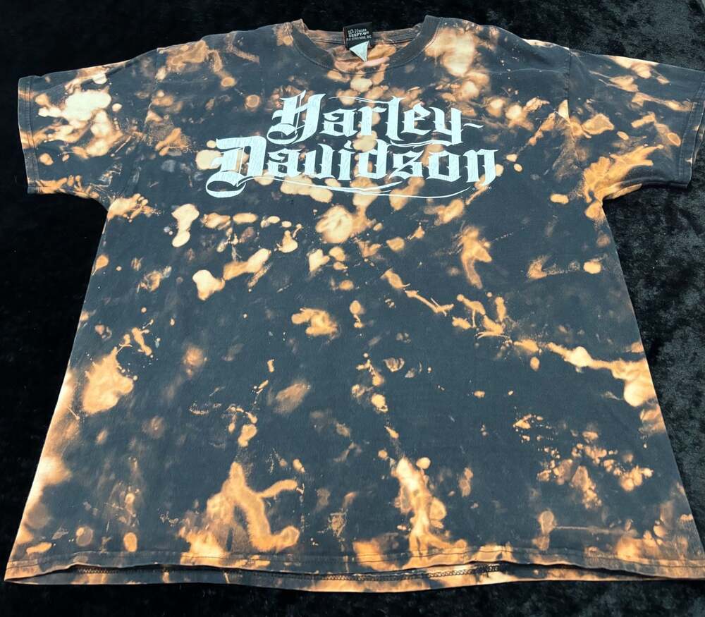 Men XL 2013 Harley-Davidson Eagle USA Stan's Batavia, NY Bleach Dye T-Shirt
